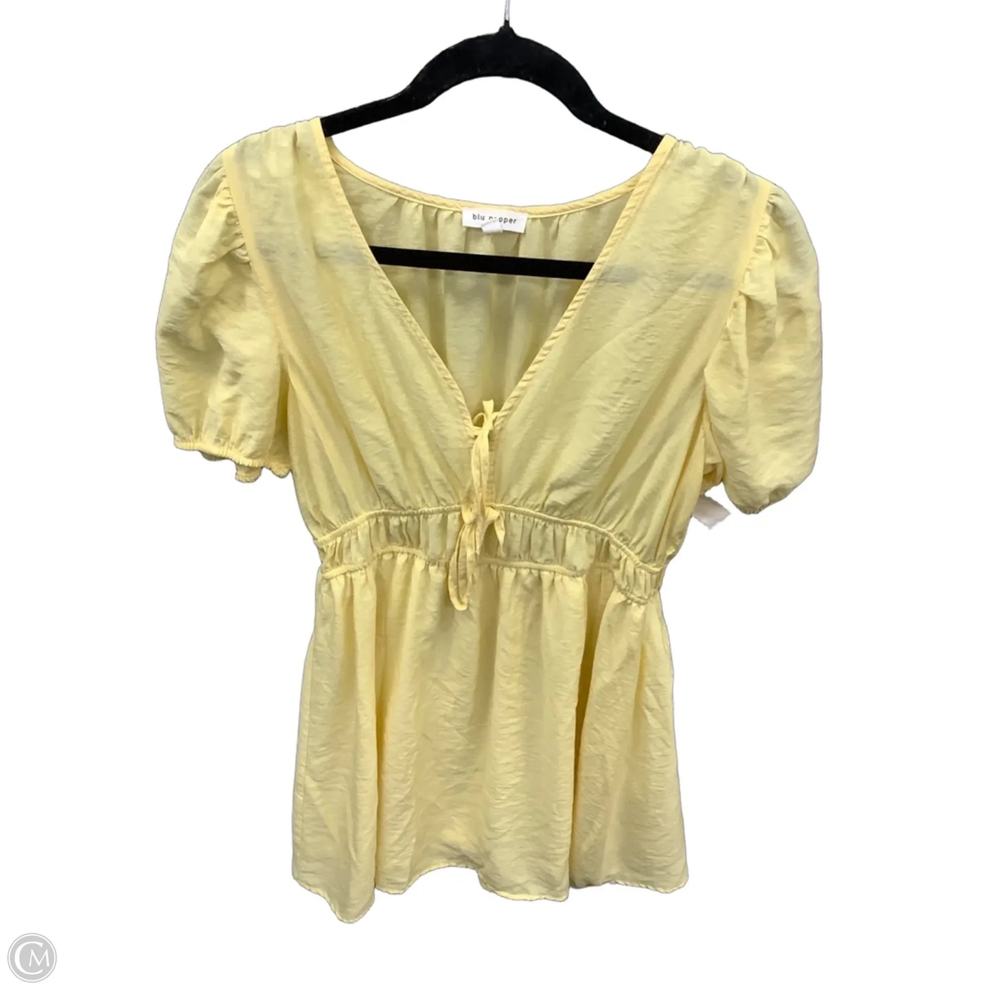 Dress Casual Short By Blu Pepper In Yellow, Size: L