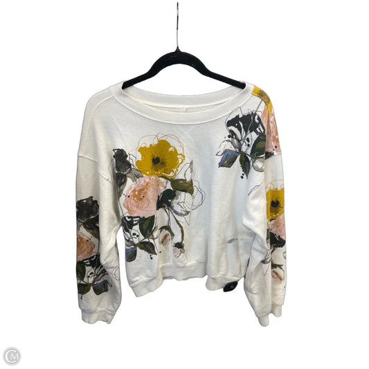 Sweatshirt Crewneck By Pilcro In Cream, Size: S