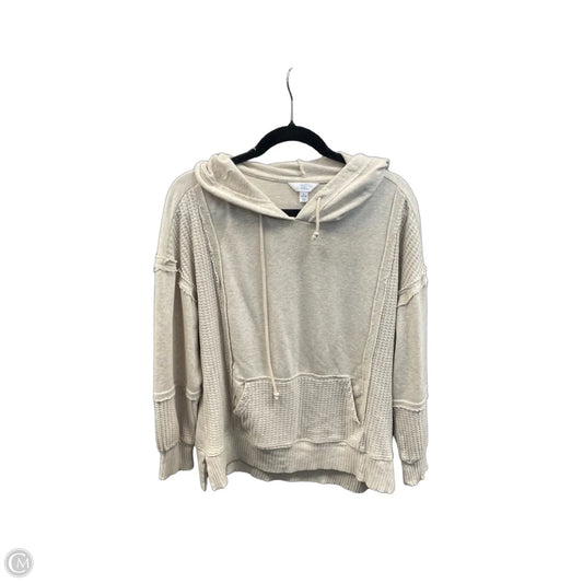 Sweatshirt Hoodie By Time And Tru In Cream, Size: L