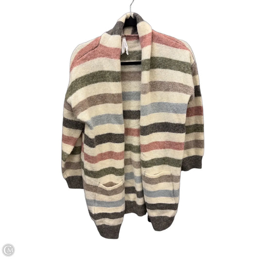 Sweater Cardigan By Dreamers In Striped Pattern, Size: L