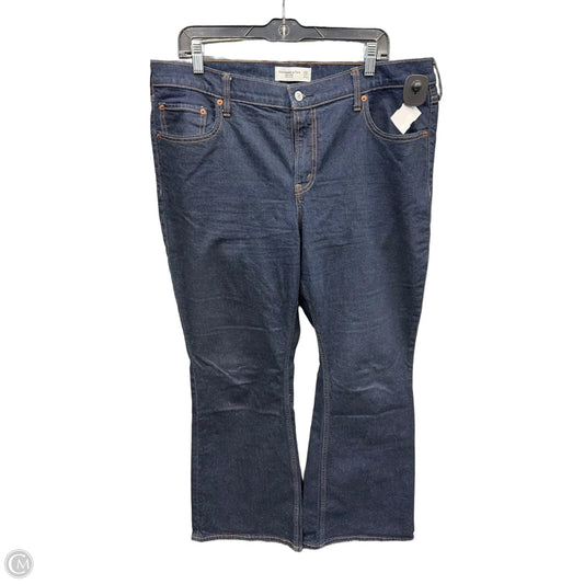 Jeans Boot Cut By Abercrombie And Fitch In Blue Denim, Size: 16