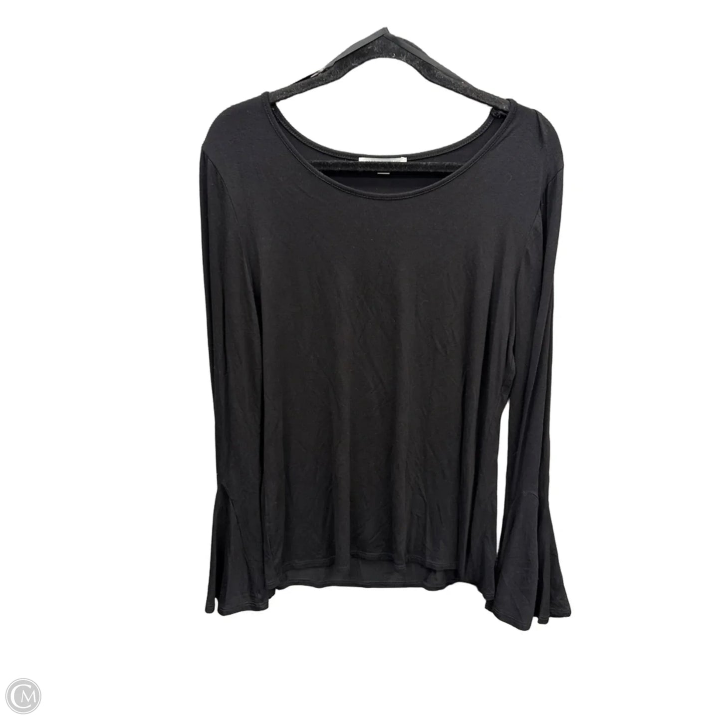 Top Long Sleeve By Green Envelope In Black, Size: L