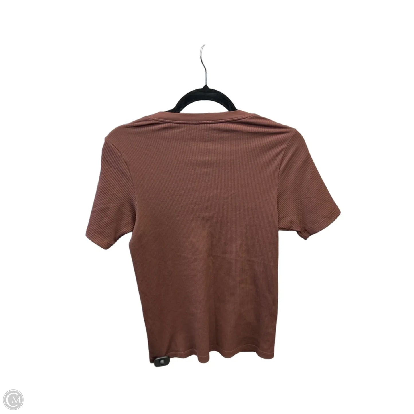 Athletic Top Short Sleeve By Athleta In Brown, Size: L