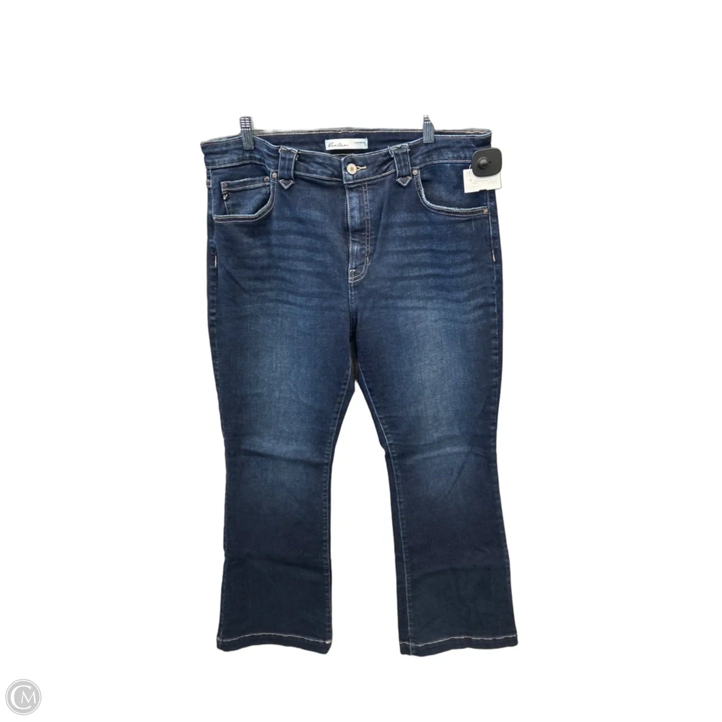 Jeans Flared By Kancan In Blue Denim, Size: 14