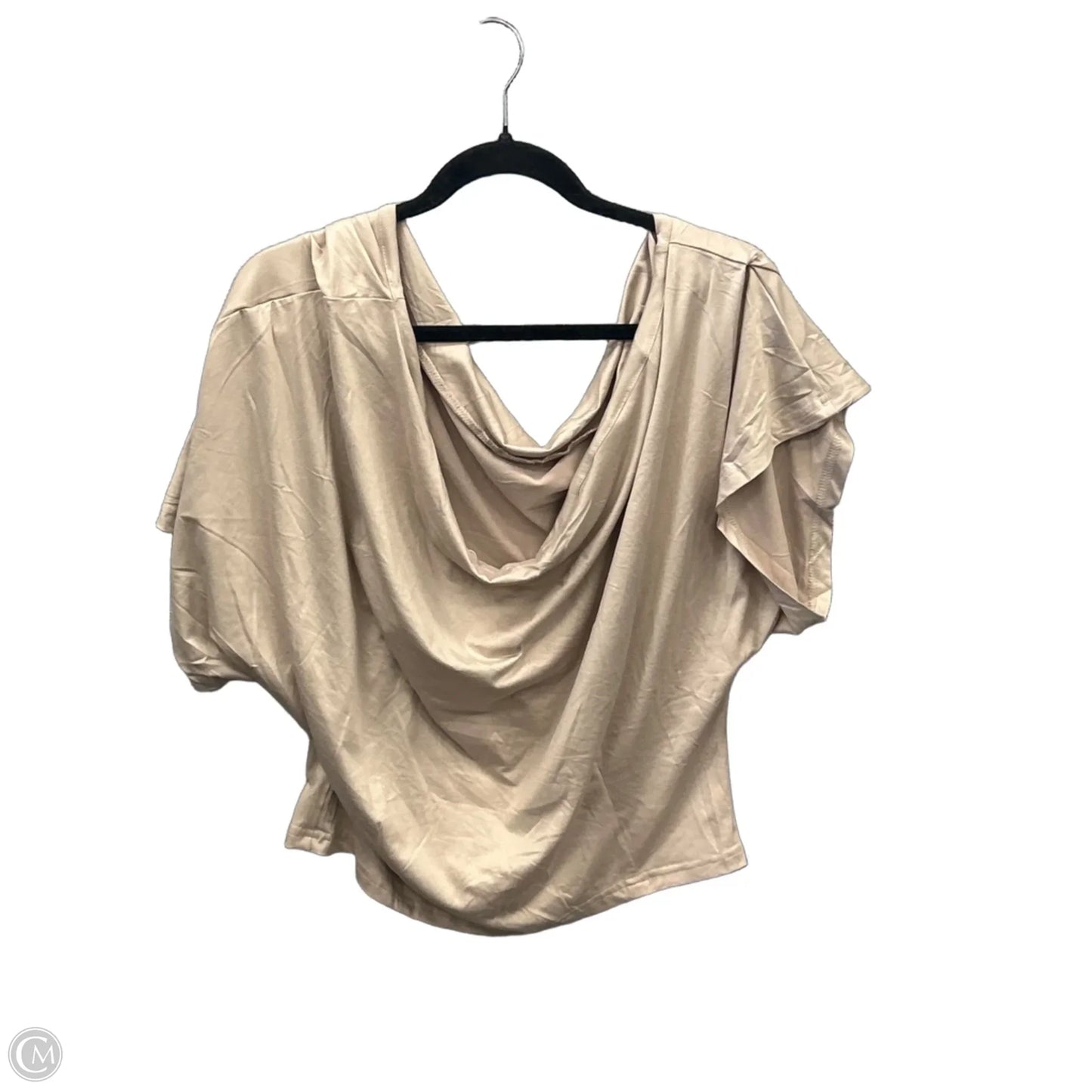 Top Short Sleeve By Shein In Beige, Size: Xxl