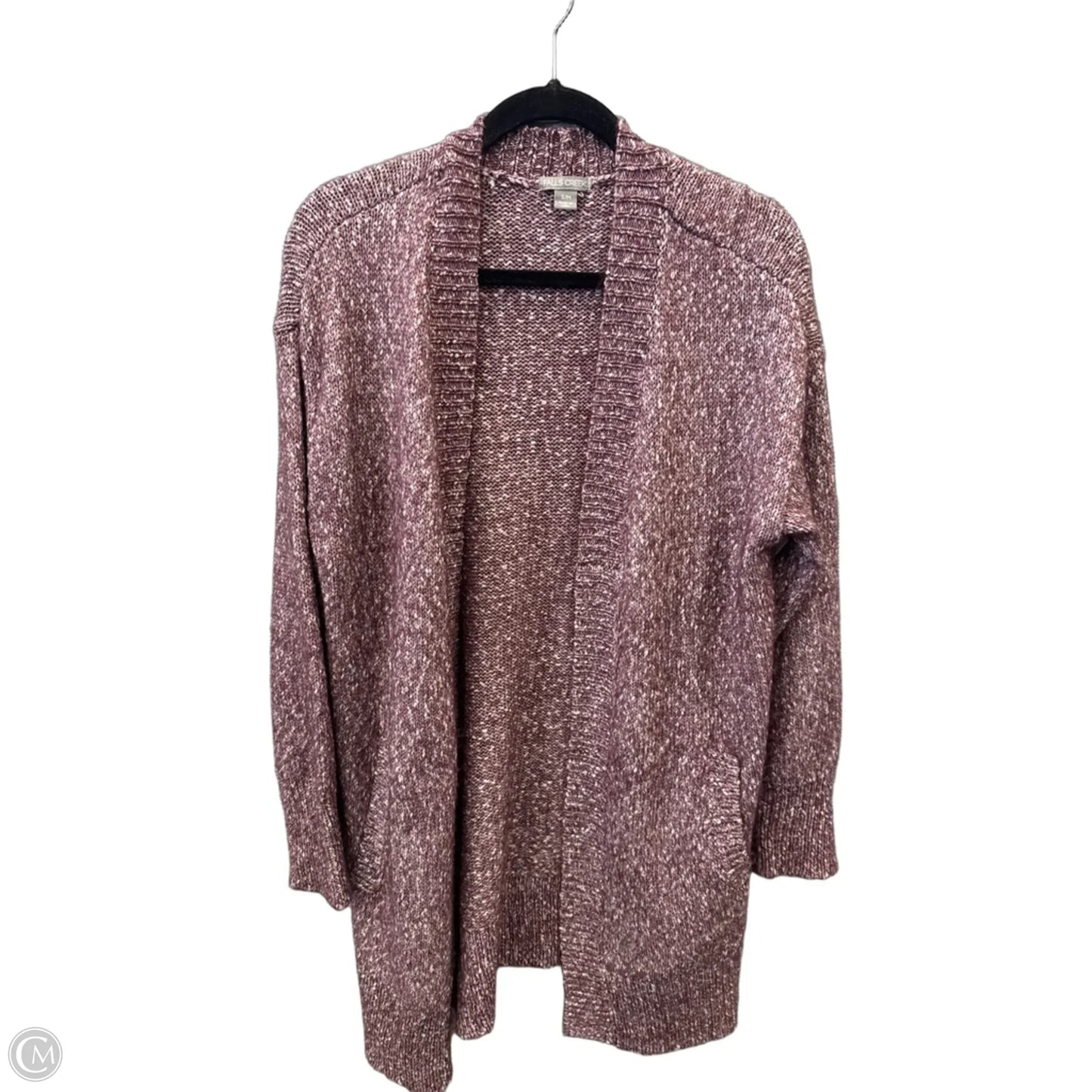 Sweater Cardigan By Falls Creek In Red, Size: S