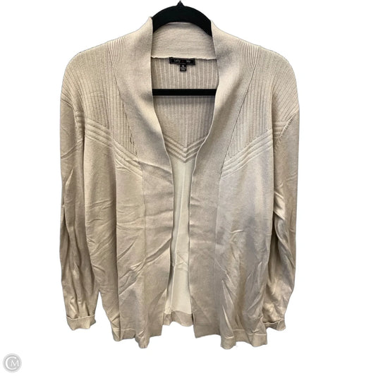Cardigan By Clothes Mentor In Beige, Size: Xl