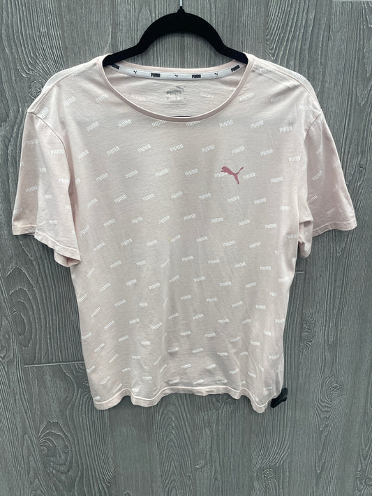 Top Short Sleeve By Puma In Pink, Size: M