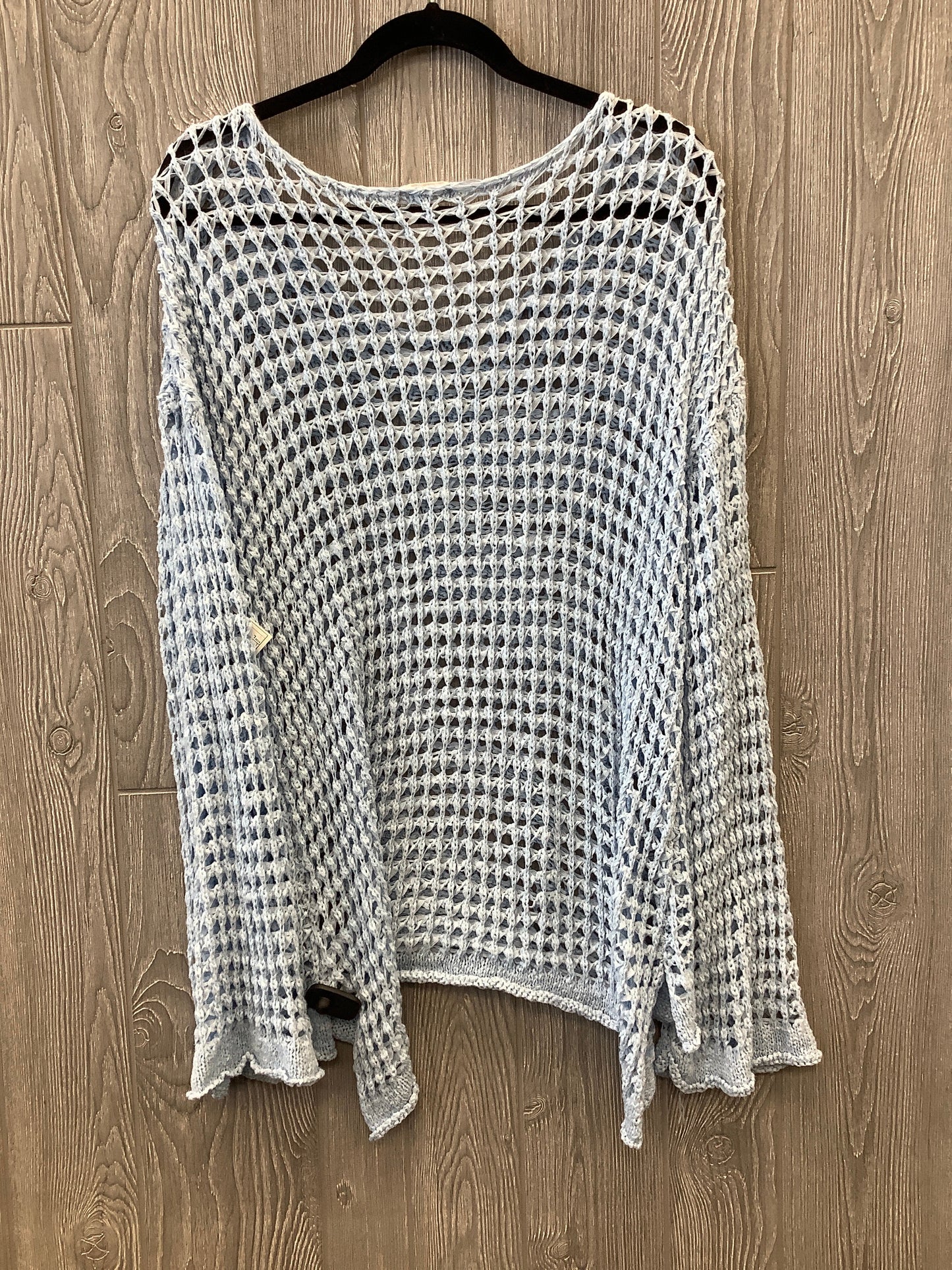 Blue Top Long Sleeve Pol, Size L