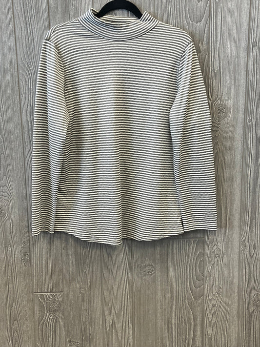 Top Long Sleeve By Chicos In Striped Pattern, Size: M