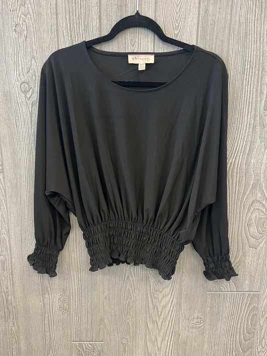 Top Long Sleeve By Philosophy In Black, Size: Xs