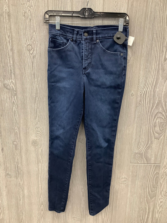 Jeans Skinny By Express In Blue Denim, Size: 0