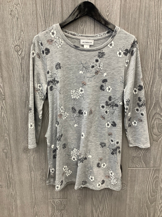 Top Long Sleeve By Liz Claiborne In Grey, Size: M