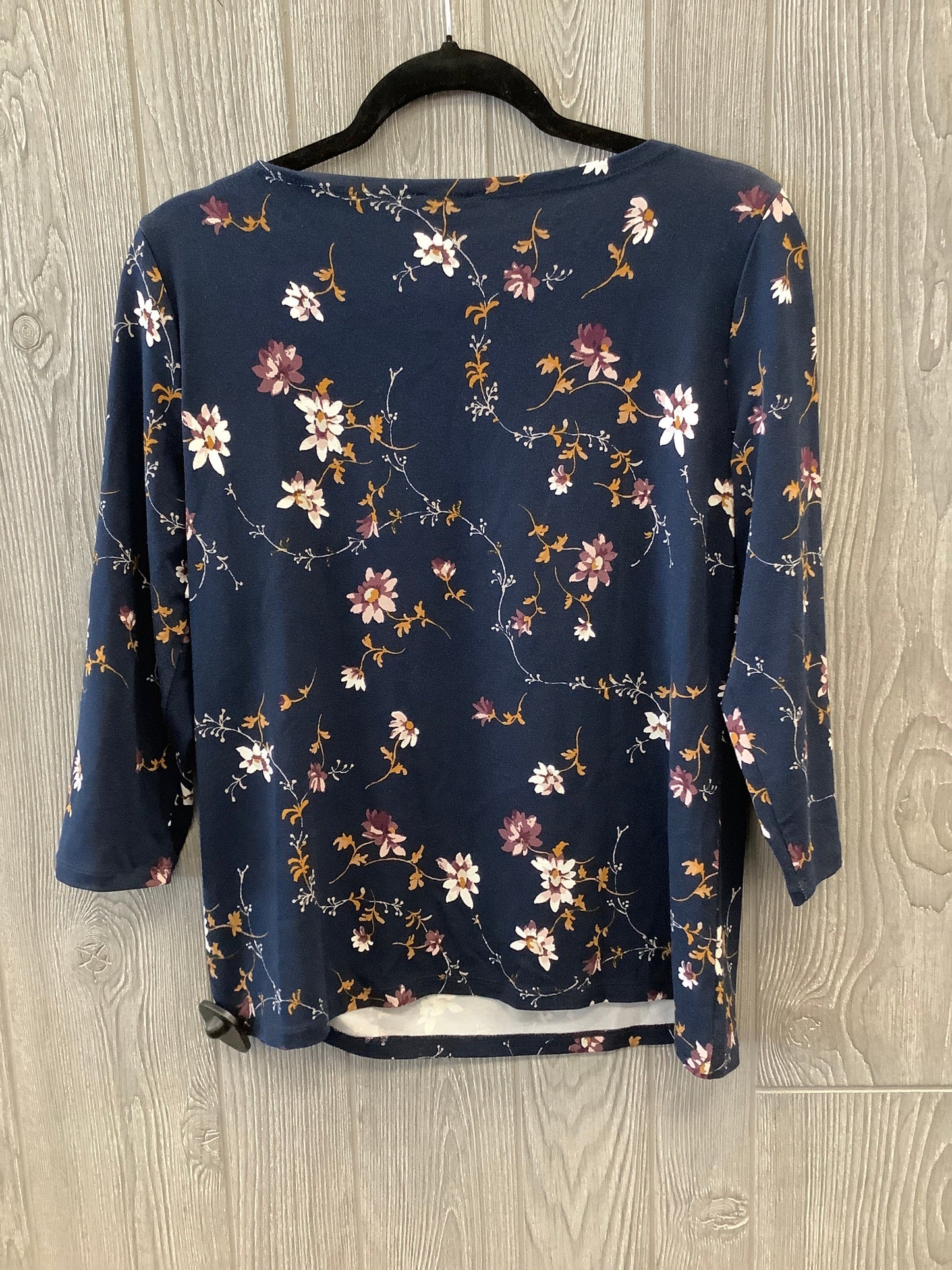 Top Long Sleeve By Ann Taylor In Navy, Size: M