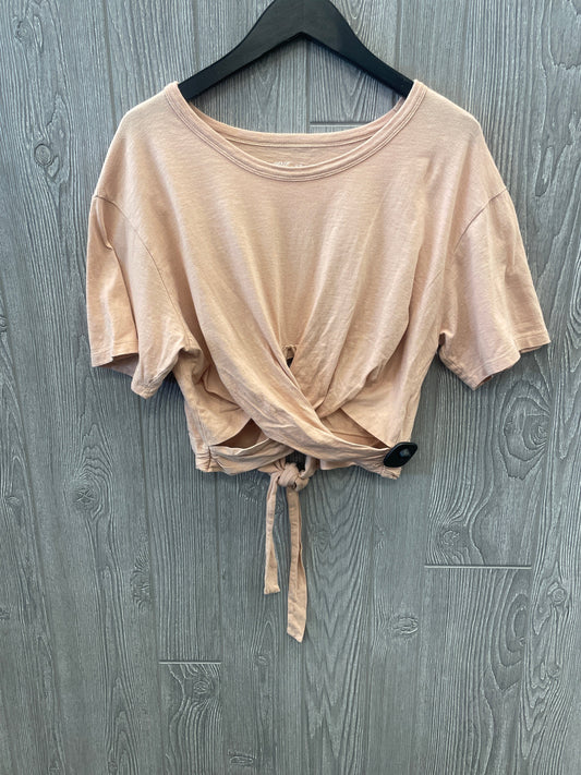 Top Short Sleeve By Aerie In Pink, Size: M