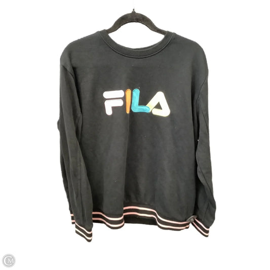 Sweatshirt Crewneck By Fila In Black, Size: Xxl