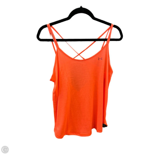 Athletic Tank Top By Under Armour In Orange, Size: L