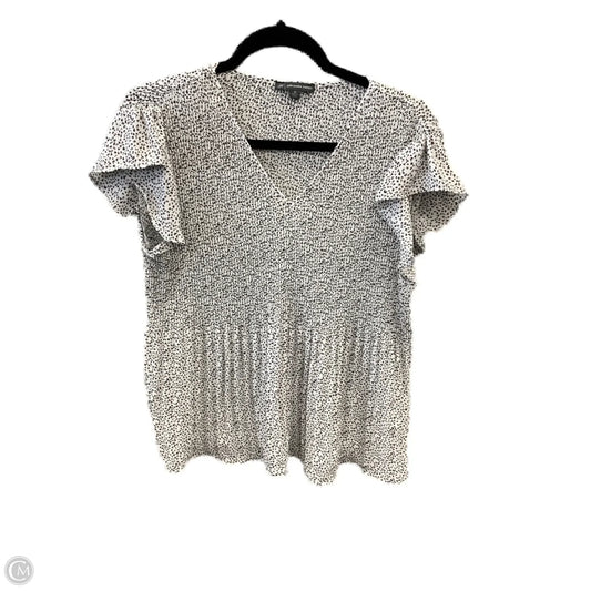 Top Short Sleeve By Adrianna Papell In Animal Print, Size: M