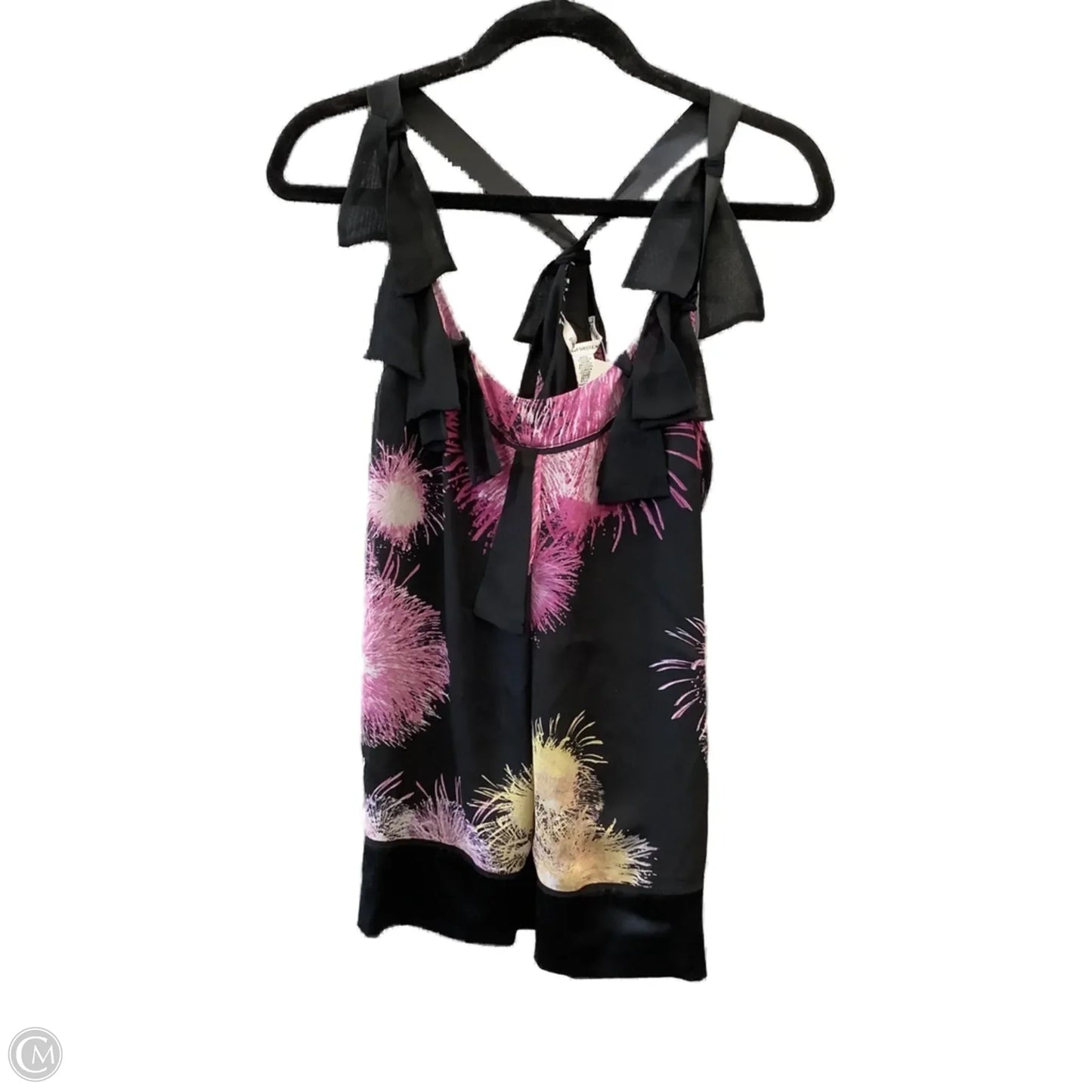Top Sleeveless Designer By Diane Von Furstenberg In Black & Purple, Size: L