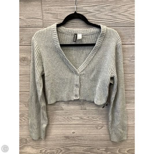 Sweater Cardigan By Divided In Grey, Size: S