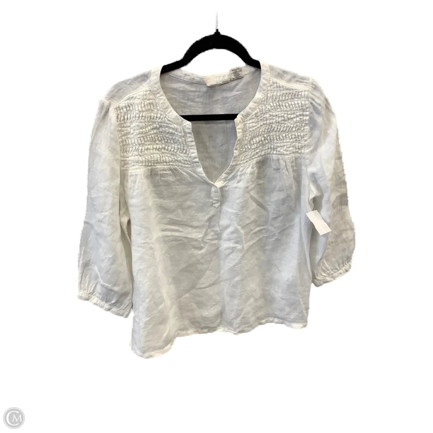 Top Long Sleeve By Joie In White, Size: L