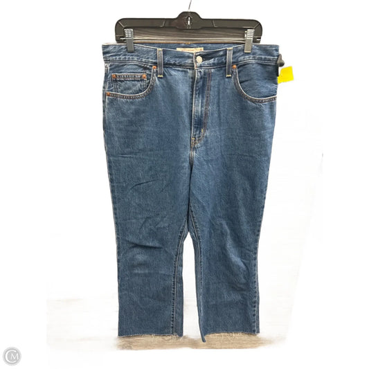 Jeans Flared By Levis In Blue Denim, Size: 12