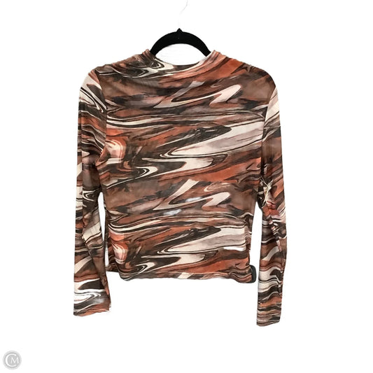 Top Long Sleeve By Cmf In Brown, Size: S