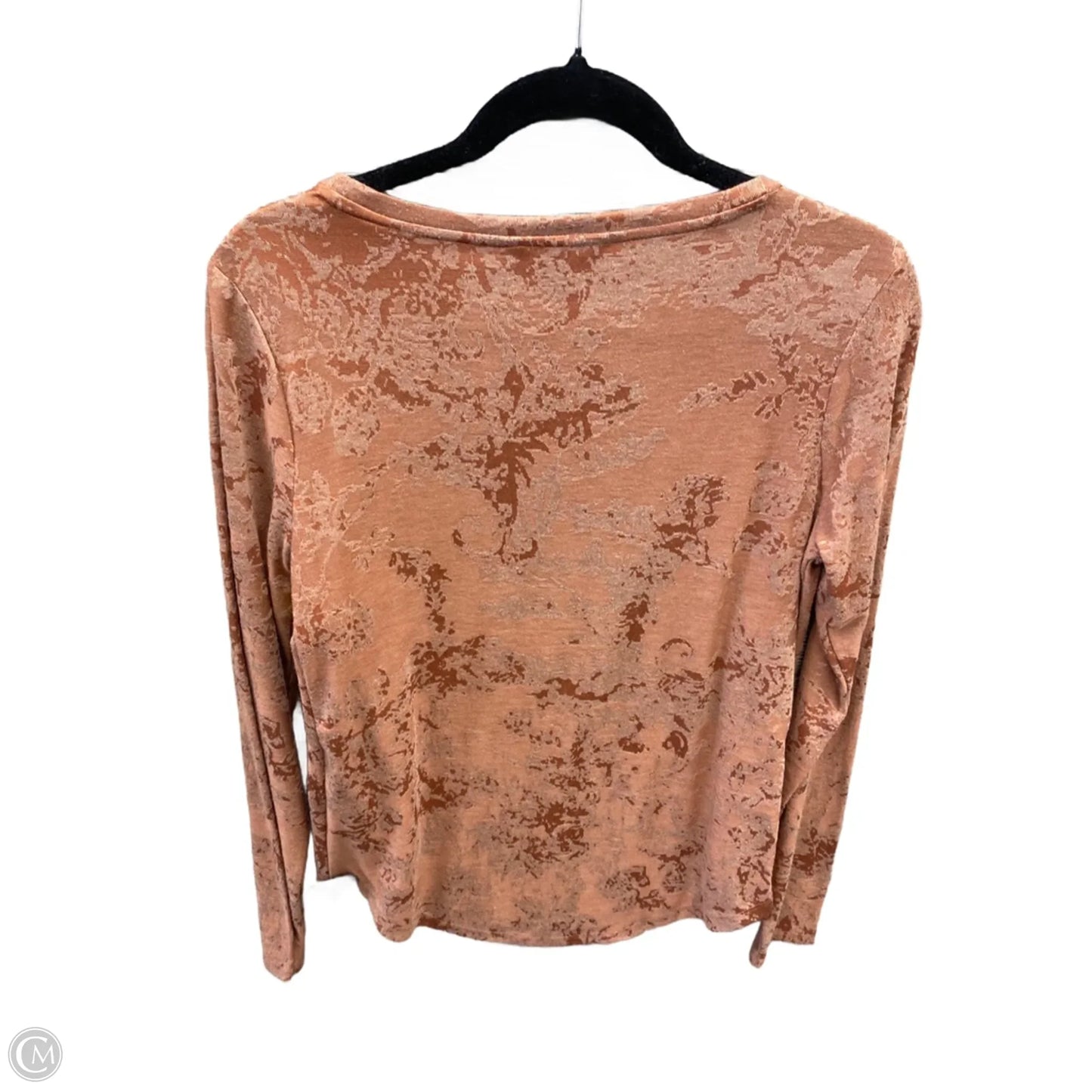 Top Long Sleeve By Simply Vera In Orange, Size: S
