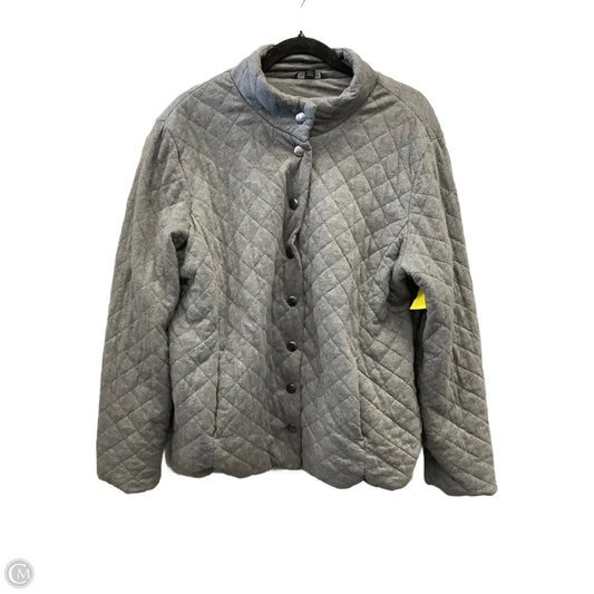Jacket Puffer & Quilted By Lands End In Grey, Size: Xl