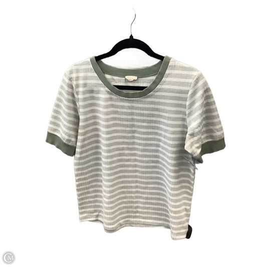 Top Short Sleeve By Hem & Thread In Striped Pattern, Size: L