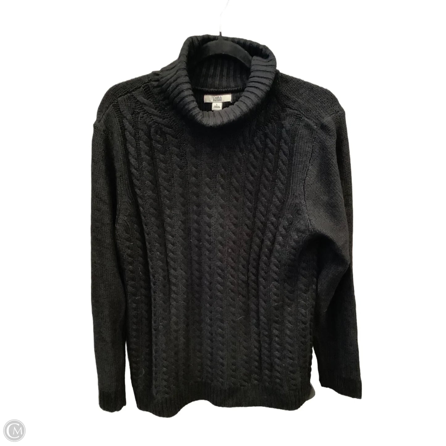 Sweater By Croft And Barrow In Black, Size: L