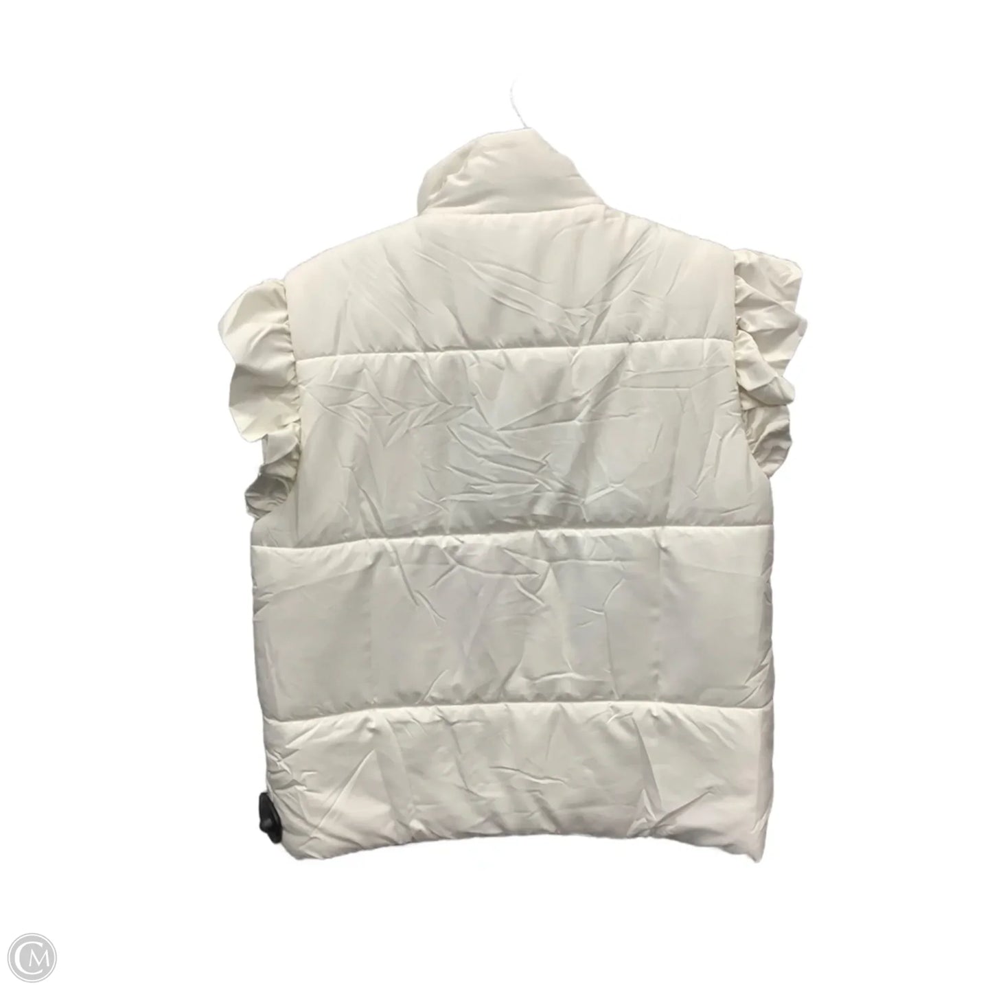 Vest Puffer & Quilted By Cato In White, Size: S