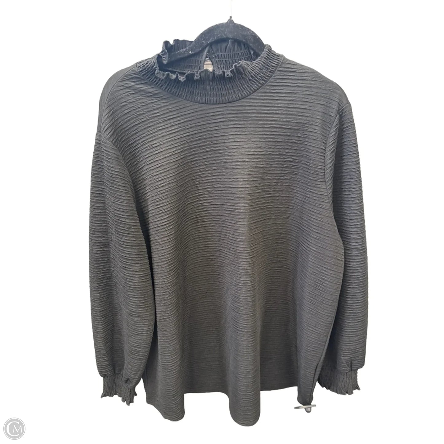 Blouse Long Sleeve By Shein In Black, Size: 2x