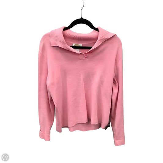 Sweater By Talbots In Pink, Size: L