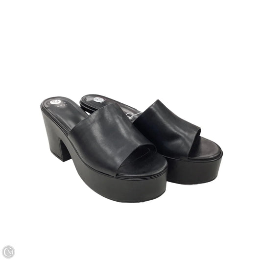 Sandals Heels Platform By A New Day In Black, Size: 9.5