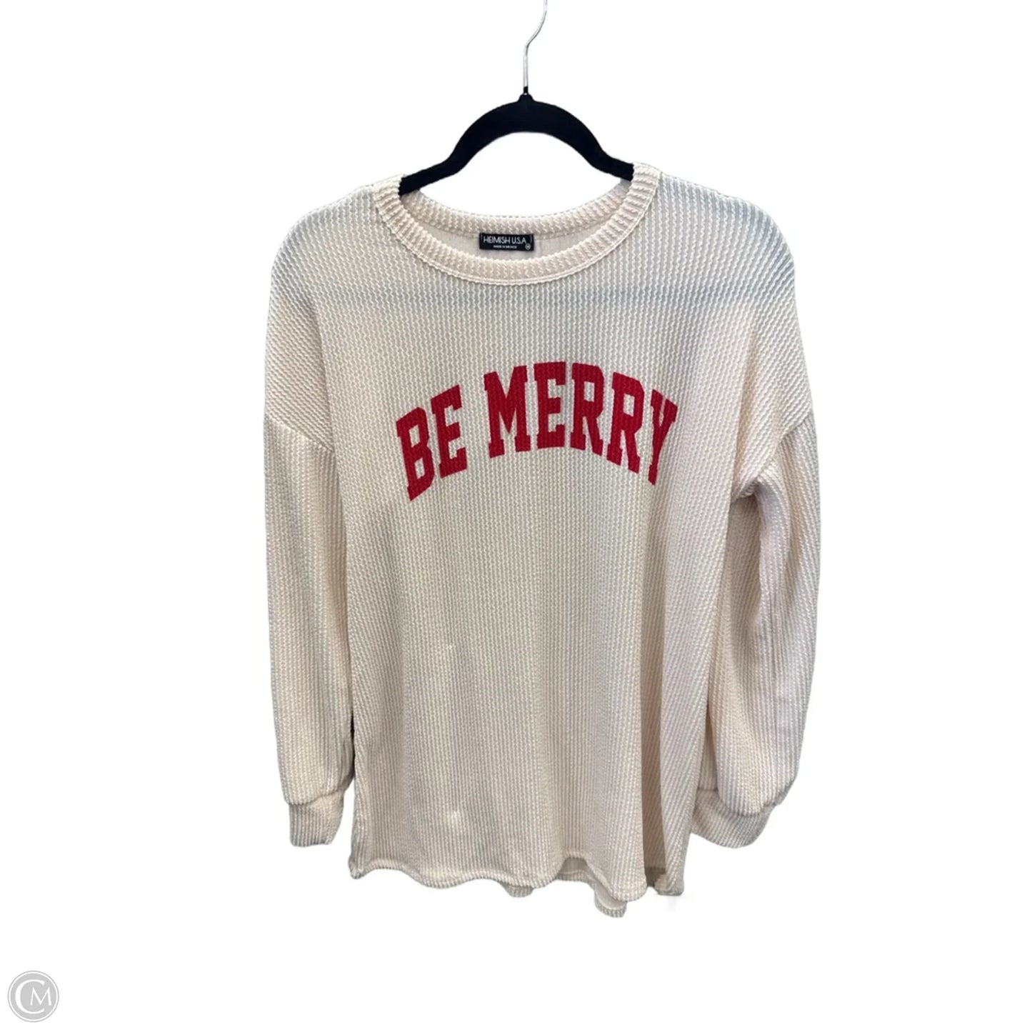Top Long Sleeve By Heimish Usa In Cream, Size: M