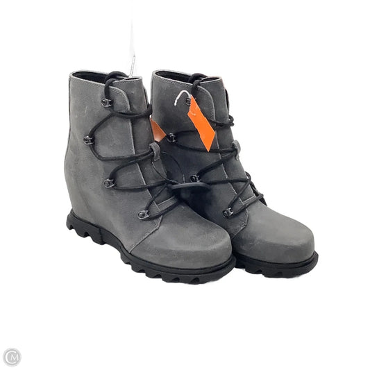 Boots Ankle Heels By Sorel In Grey, Size: 8