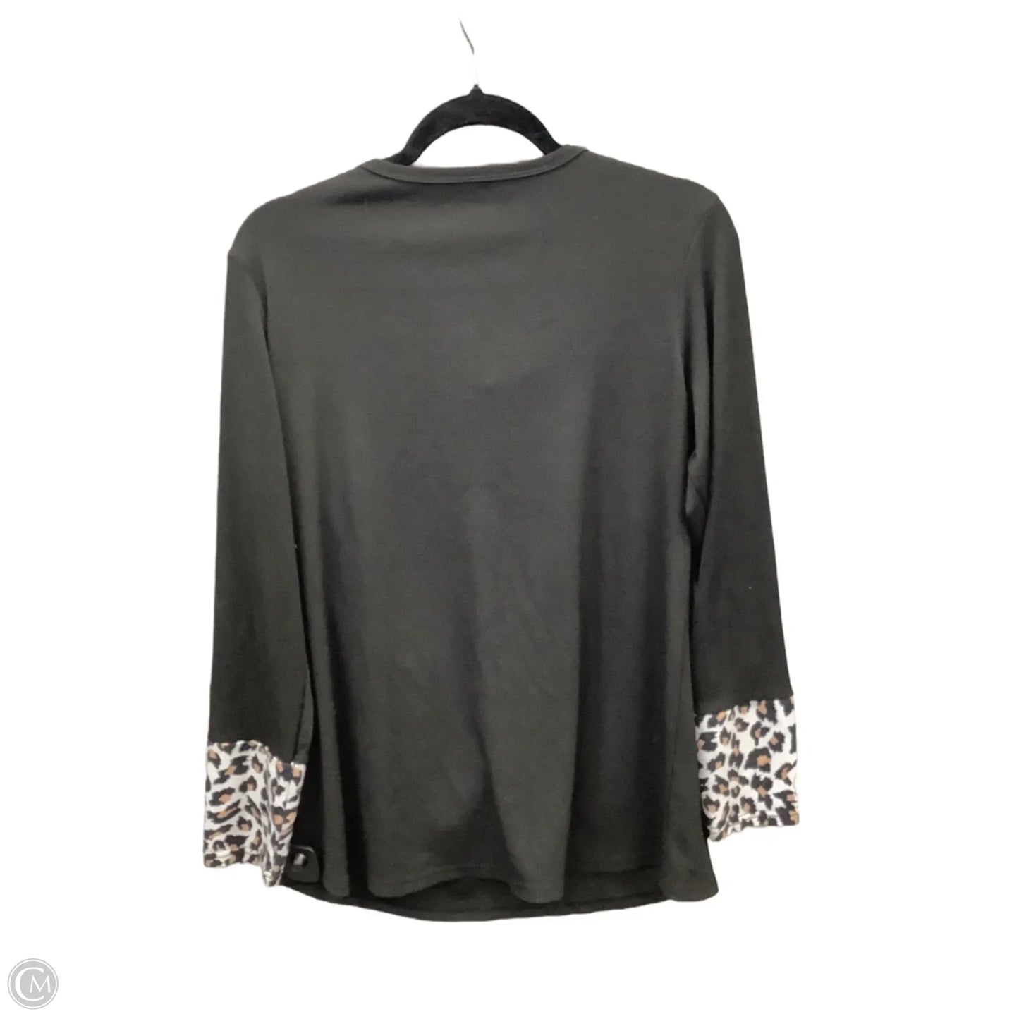 Top Long Sleeve By Cmf In Black, Size: L