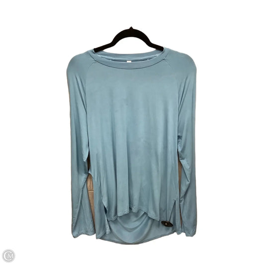 Top Long Sleeve By Under Armour In Blue, Size: L