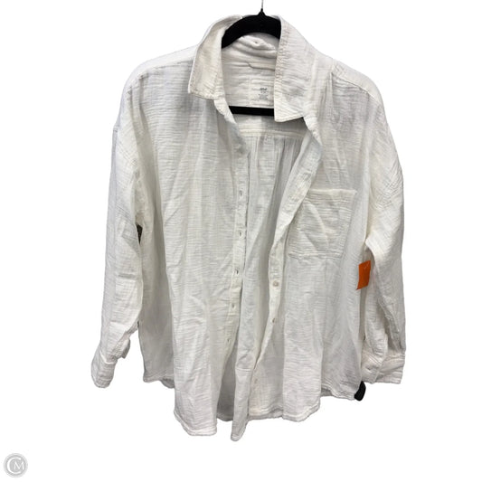 Top Long Sleeve By Aerie In White, Size: S