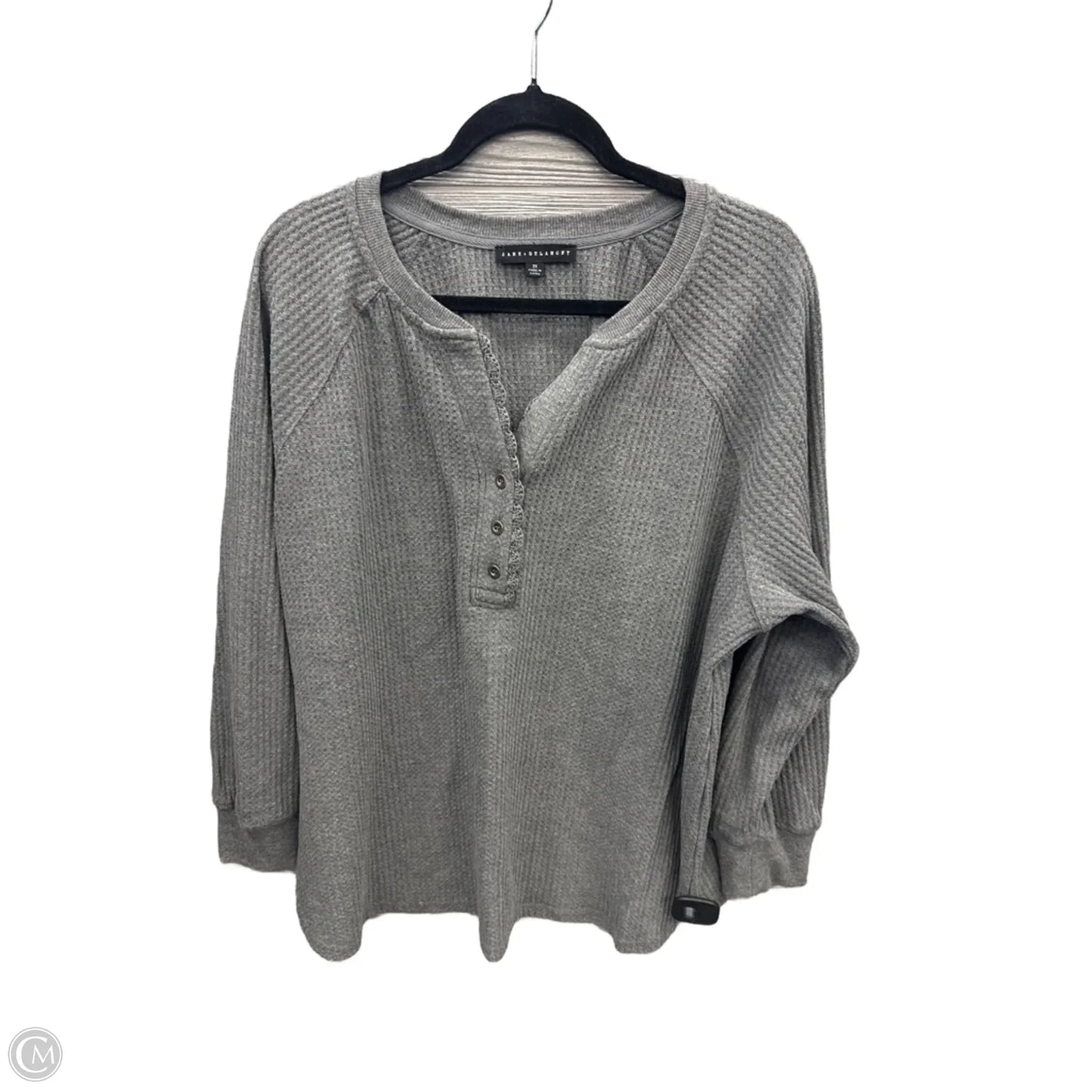 Top Long Sleeve By Jane And Delancey In Grey, Size: 2x