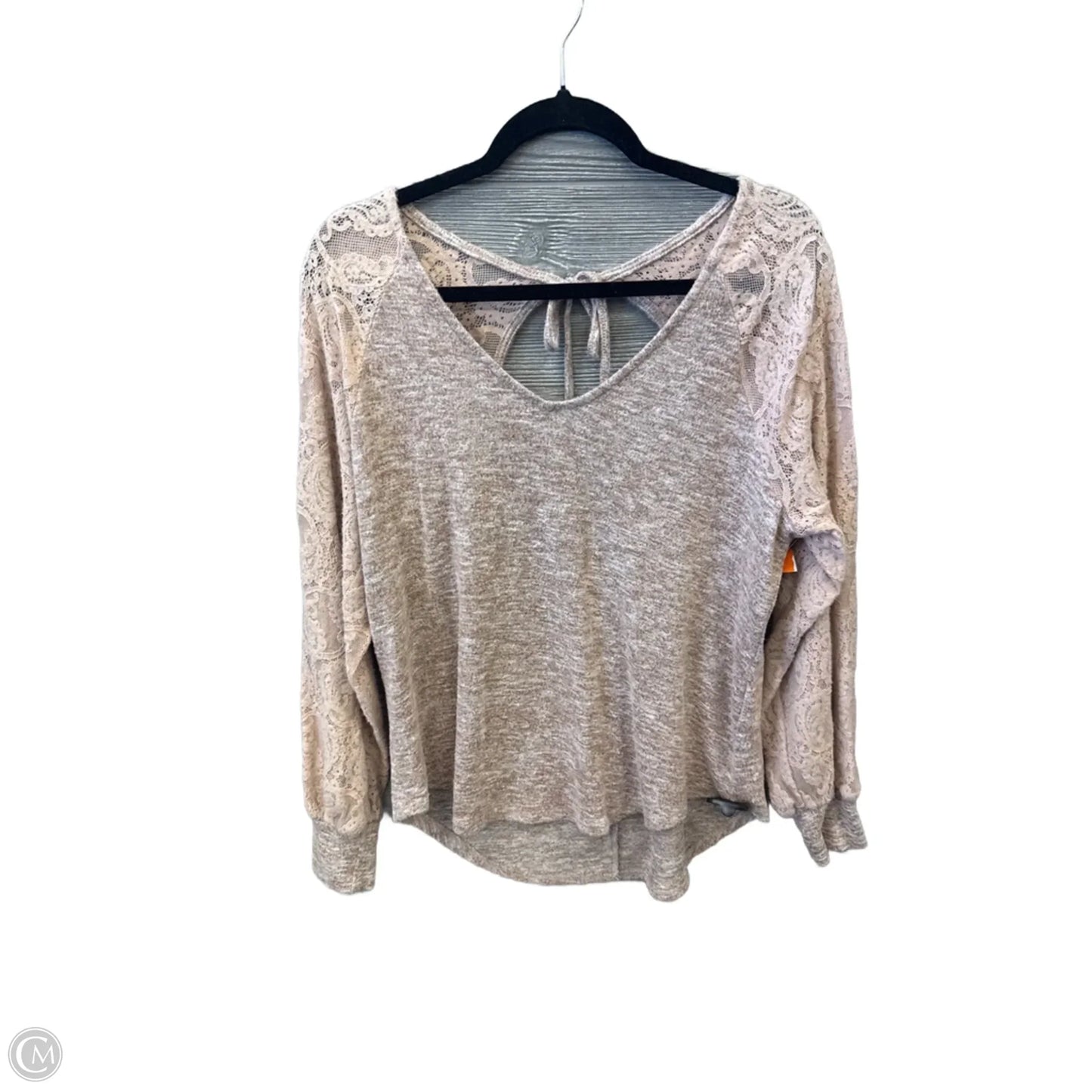 Top Long Sleeve By Maurices In Brown, Size: L