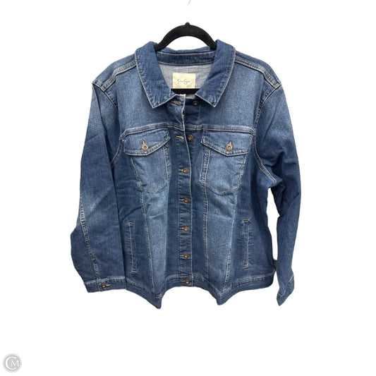 Jacket Denim By Jessica Simpson In Blue Denim, Size: 2x