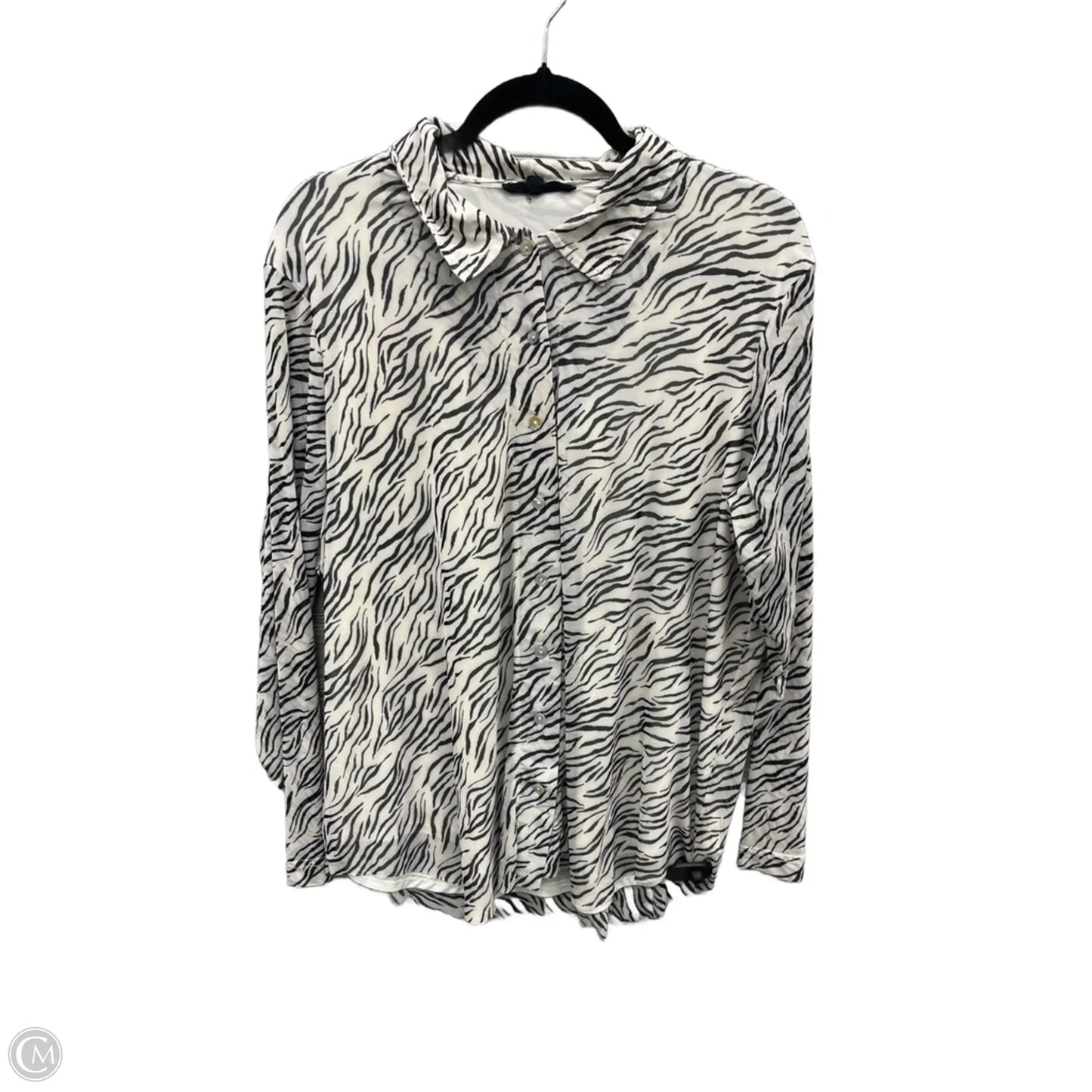 Top Long Sleeve By Jane And Delancey In Animal Print, Size: 2x