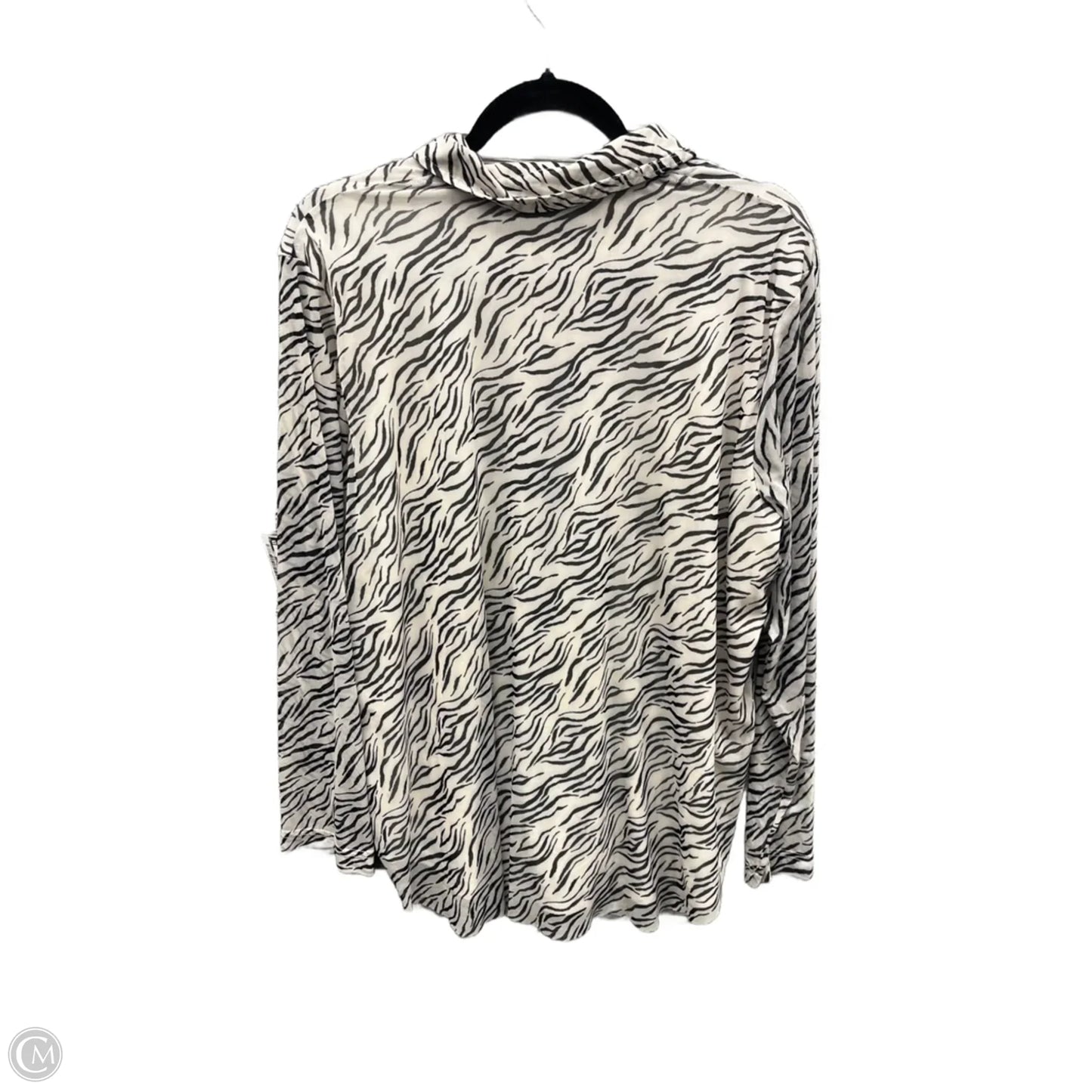Top Long Sleeve By Jane And Delancey In Animal Print, Size: 2x