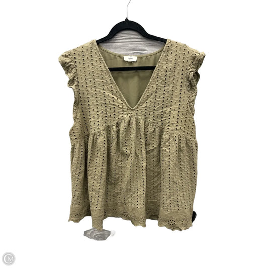 Top Sleeveless By Entro In Green, Size: 1x