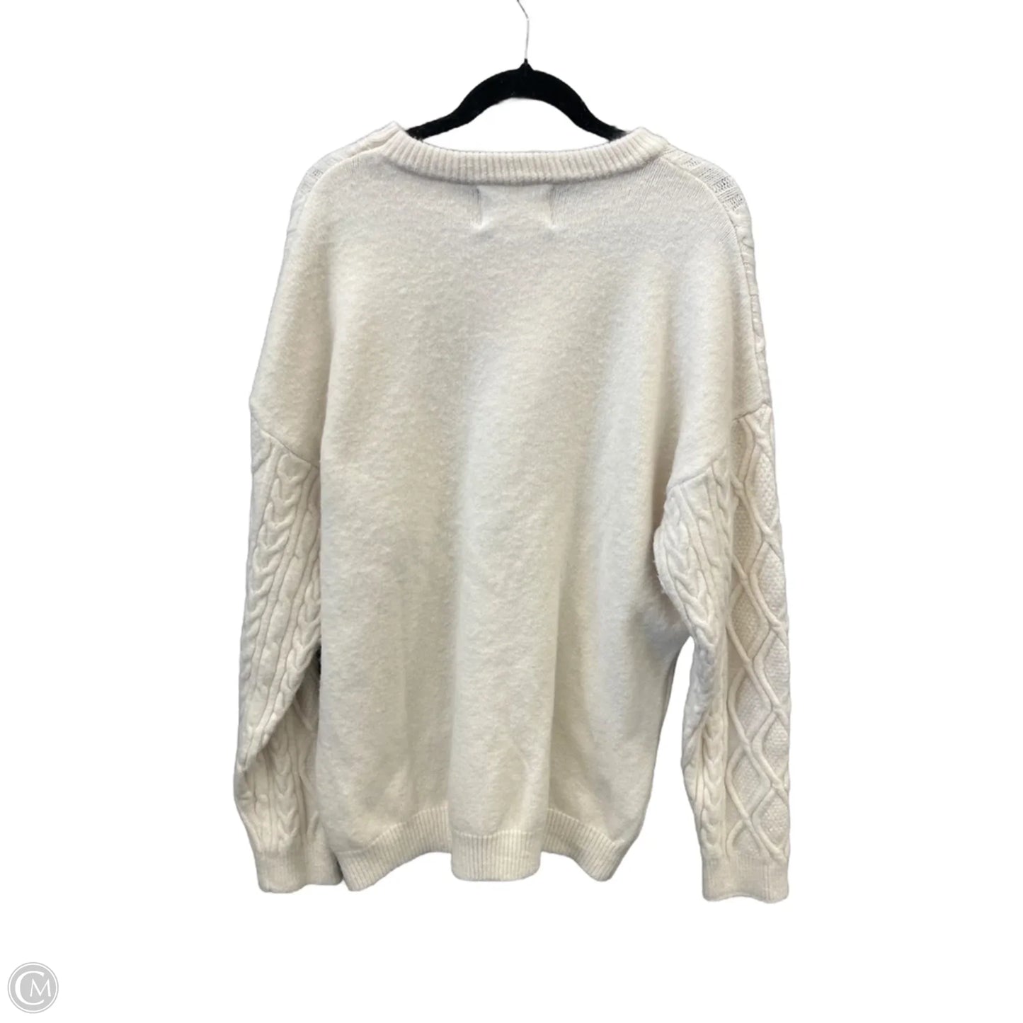 Sweater By Clothes Mentor In Cream, Size: Xl