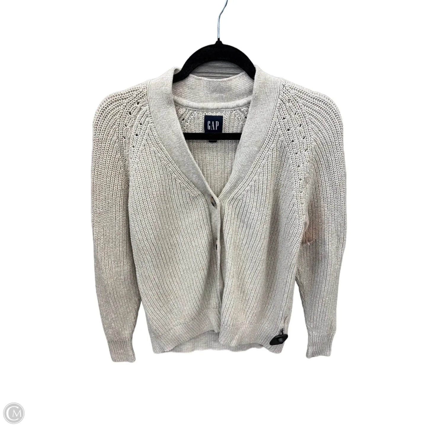 Sweater Cardigan By Gap In Beige, Size: Xl