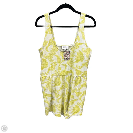 Romper By Clothes Mentor In Floral Print, Size: L