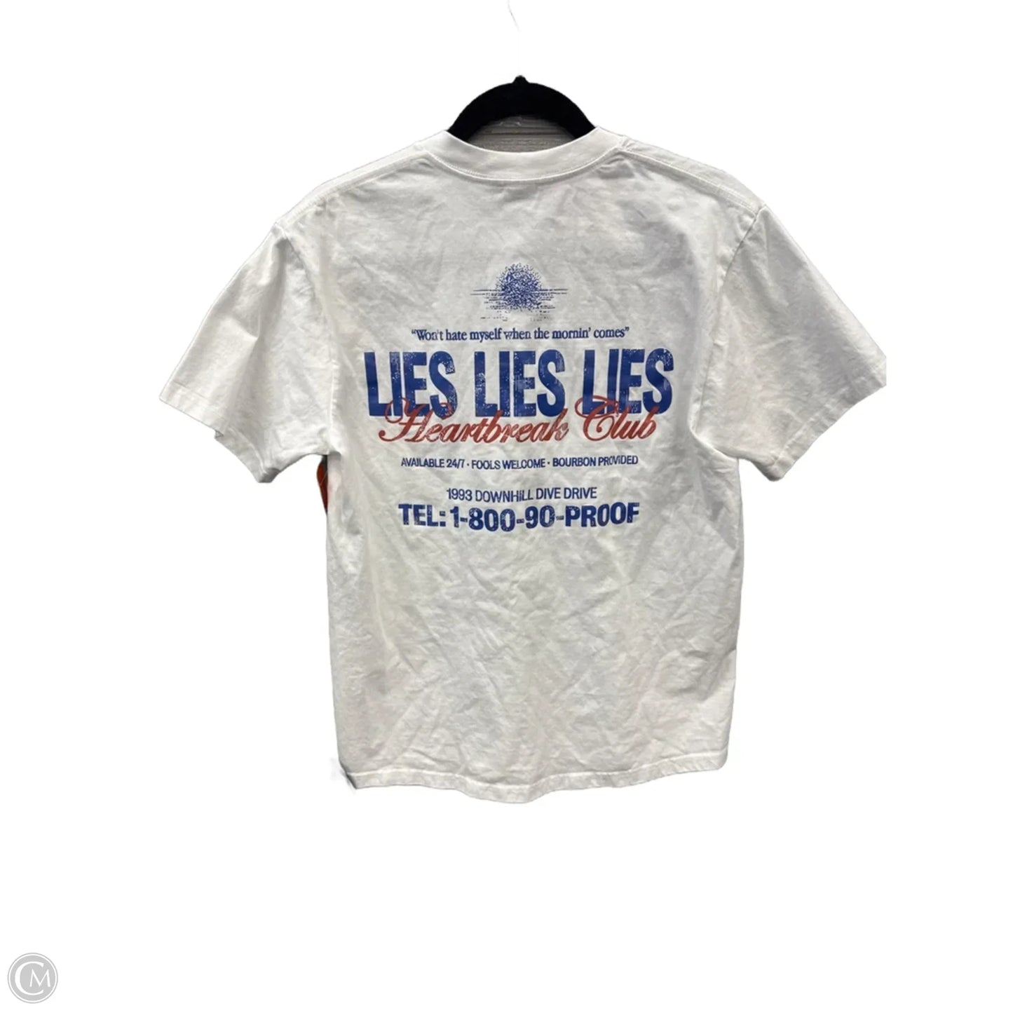 Top Short Sleeve By Clothes Mentor In White, Size: M